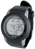 SEAC Chronos, Digitaluhr, wasserdicht, 100 m, Unisex, Erwachsene, Schwarz, Standard