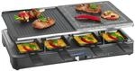 Clatronic&reg; Raclette mit hei&szlig;em Stein & Wendegussplatte | Raclette Grill mit