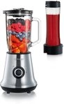 SEVERIN Standmixer +Smoothie Mix & Go SM 3737, Edelstahl/Schwarz