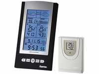 Hama Funk-Wetterstation mit Außen-Sensor (Thermometer, Hygrometer, Barometer,