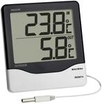 TFA Dostmann Digitales Innen-Au&szlig;en-Thermometer, 30.1011, gro&szlig;es Display H&ouml;chst-
