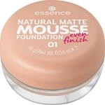 essence NATURAL MATTE MOUSSE FOUNDATION, Nr. 01, Nude, mattierend, abdeckend,