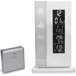 Wetterstation WS 6600 mit Vorhersage von Wettersituation durch in Glas gelaserte