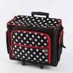 Prym 612630 N&auml;hmaschine Trolley Polka Dots, schwarz/rot/wei&szlig;, 44 x 22 x 36 cm