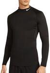 Nike FB7908-010 M NP DF Tight LS Mock Vest Herren Black/White Gr&ouml;&szlig;e S