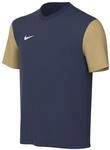 NIKE Unisex Y NK DF Tiempo PREM II JSY SS T-Shirt, Marine-Gold, XS-116/128