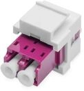 DIGITUS LWL-Keystone-Modul &ndash; LC/LC-Duplex &ndash; Multimode Glasfaser &ndash; OM4 &ndash;