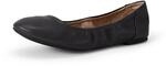 Amazon Essentials Damen Ballerinas Belice Zum Hineinschl&uuml;pfen, Schwarz Kunstleder,
