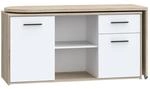 Forte ALIKLIA Schreibtisch 140 150, moderner Schreibtisch mit 1 Schublade und 1...
