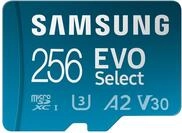 Samsung EVO Select (2024) microSD-Karte + SD-Adapter, 256 GB, Speicherkarte f&uuml;r