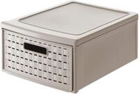 Rotho Country Schubladenbox 8.3l, Kunststoff (PP) BPA-frei, cappuccino, klein/8.3l