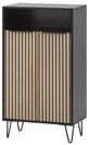 Schildmeyer Hank Schuhschrank 157162, Schwarzmatt/Akustikpaneel Optik, 60,2 x...