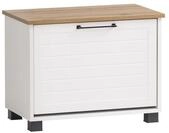 Schildmeyer Jelda Schuhbank 154745, matt wei&szlig;/Eiche Landhaus Dekor, 62 x 34,1...