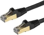 StarTech.com 0,5m Cat6a Ethernet Kabel, geschirmt (STP), Cat6a Netzwerkkabel, Cat6a