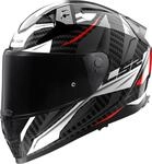 LS2, Integraler Motorradhelm VECTOR II CARBON SAVAGE White Red Grey, XXL