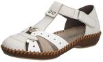 Rieker Damen Halbschuhe M1655-61 beige Gr. 36