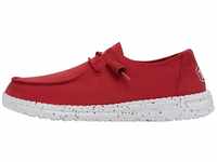 Hey Dude Damen Wendy Slub Canvas Moc Toe Shoes, Red, 43 EU