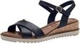 Tamaris Damen Sandalette mit Keilabsatz, blau, 37 EU