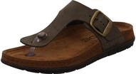 Rohde Damen Zehentrenner Pantolette Leder Rodigo-D 5860, Gr&ouml;&szlig;e:41 EU, Farbe:Gr&uuml;n