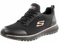 Skechers Damen Squad Sr Sneaker, Black Flat Knit Rose Gold Trim, 36.5 EU