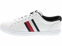 Tommy Hilfiger Herren Vulcanized Sneaker Iconic Stripes Schuhe, Weiß (White),...