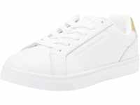Tommy Hilfiger Damen Cupsole Sneaker Schuhe, Weiß (White/Gold), 36