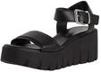 Tamaris Damen Sandalette mit Keilabsatz, schwarz, 39 EU