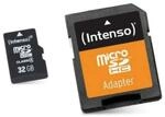 Intenso microSDHC 32GB Class 10 Speicherkarte inkl. SD-Adapter, schwarz