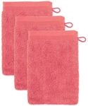 M&ouml;ve Superwuschel Waschhandschuh 15 x 20 cm aus 100% Baumwolle, Coral 3er Set
