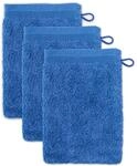 m&ouml;ve Superwuschel Waschhandschuh 15 x 20 cm aus 100% Baumwolle, cornflower 3er Set