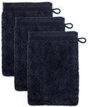 m&ouml;ve Superwuschel Waschhandschuh 15 x 20 cm aus 100% Baumwolle, dark grey 3er Set