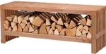 dobar&reg; Green Label 29109FSCe | Gartenbank Freja mit Kaminholzfach | Moderne...