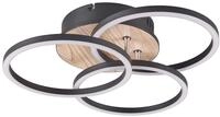Reality Leuchten LED Deckenleuchte Circle R62823135, Metall Schwarz matt,