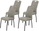 Hela Tische, 4er Set Esszimmerstuhl K&uuml;chenstuhl Elif, Stuhl, Mikrofaser