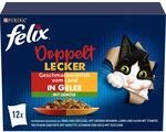 Felix So gut wie es aussieht Doppelt Lecker Katzenfutter nass in Gelee, Sorten-Mix,