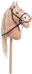 HKM Hobby Horse Sunny &ndash; Steckenpferd Hellbraun, abnehmbare Trense & Lange M&auml;hne,