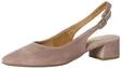 Tamaris Damen Sling Pump mit Blockabsatz Leder, beige, 36 EU