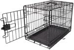Amazon Basics Zusammenklappbarer Hundek&auml;fig aus Metalldraht mit Bodenschale,