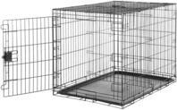 Amazon Basics Zusammenklappbarer Hundek&auml;fig aus Metalldraht mit Bodenschale,