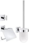 GROHE Start Cube, Toilettenset 3in1 ohne Bohren (Toilettenb&uuml;rste mit Halterung,
