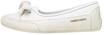 Candice Cooper Candy Bow-Ballerinas aus Leder in Vintage-Optik, wei&szlig; 42