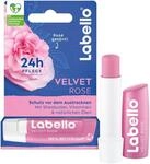 Labello Velvet Rose Lippenpflegestift, Lippenpflege mit dezentem Rosenduft f&uuml;r...