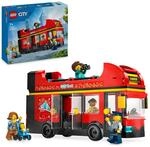 LEGO City Red Double-Decker Sightseeing Bus Toy, Red Vehicle for 7 Plus Year...