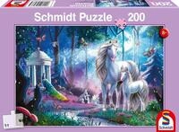 Schmidt 6486 Einhornstute mit Fohlen, 200 Teile Kinderpuzzle