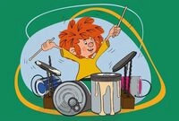 Schmidt Spiele 56491 Pumuckl spielt Schlagzeug, 60 Teile Kinderpuzzle