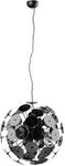 Trio Leuchten Pendelleuchte Discalgo 309900657, Metall Schwarz matt, Glas Chrom
