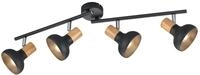 RL LIVE YOUR LIGHT Reality Leuchten Spotbalken Latika R81524032, Metall Schwarz matt,