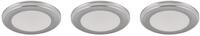 Trio Leuchten LED Einbauleuchte Argus 3er-Set 653610306, Kunststoff Chrom,...