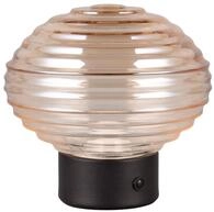 Reality Leuchten LED Akku Tischleuchte Earl R57771113, Metall Schwarz matt, Glas