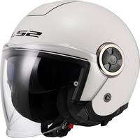 LS2, Jet-Motorradhelm CLASSY SOLID Gloss White, M | Beschlaghemmend